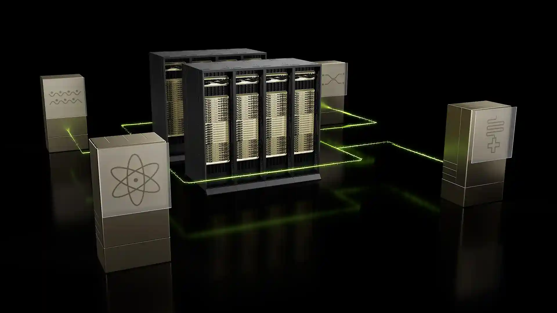 Illustration showing AI model deployment on a local device