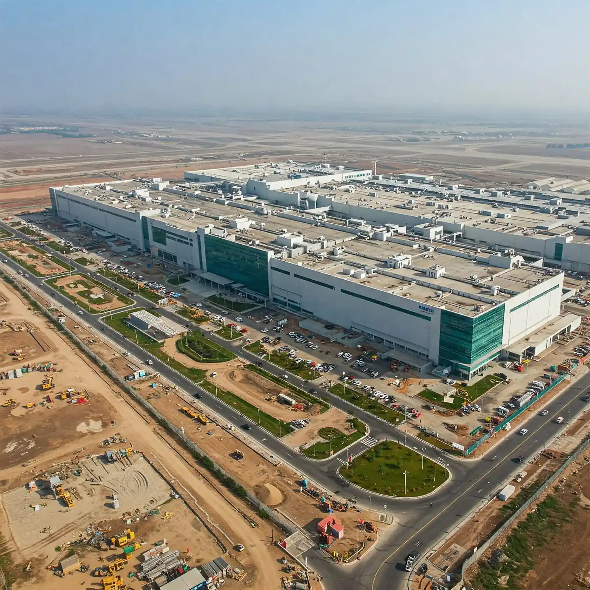 Semiconductor manufacturing facility illustration