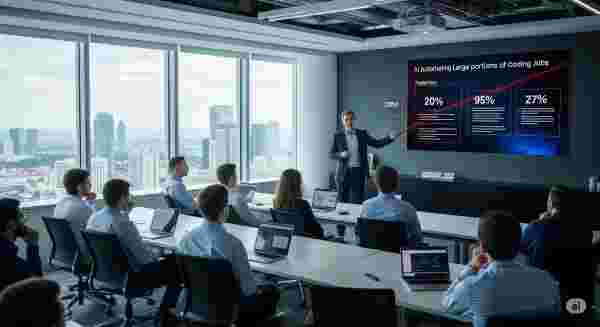 Zoho CEO Sridhar Vembu addressing a tech audience