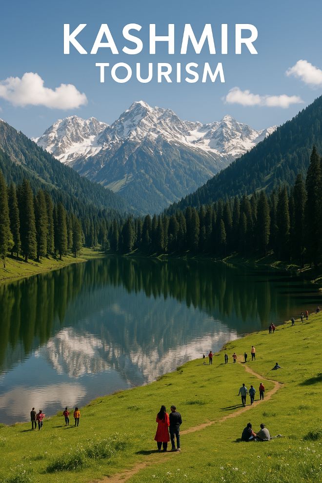 Tourists enjoying scenic views in Kashmir amid tight security